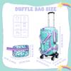 Kids Rolling Duffle Bag with Wheels for Girls - Travel Overnight Bag with Makeup and Toiletry Bag - Dance Bag for Women view 3