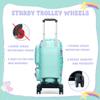 Kids Rolling Duffle Bag with Wheels for Girls - Travel Overnight Bag with Makeup and Toiletry Bag - Dance Bag for Women view 4