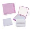 BOROLA 3-in-1 Oil Blotting Paper Set for Face 100 Sheets Oil Absorbing Sheets with Portable Mirror & Adhesive Makeup Puff, Blotting Papers for Oily Skin, Design for Men & Women(Purple) view 1
