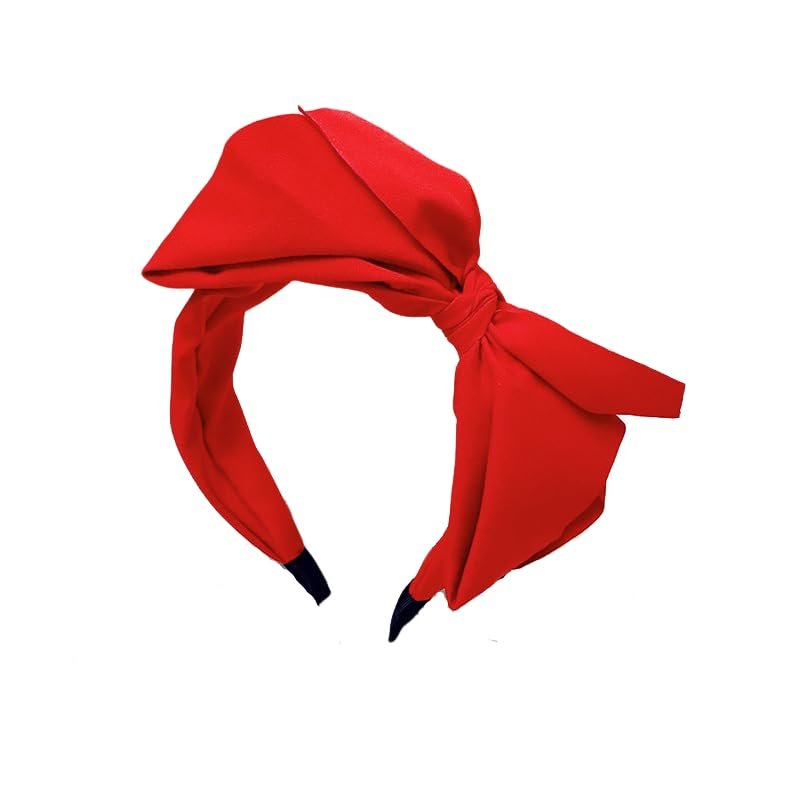 NYRWFQXG Red Bow Headband Christmas Headbands for Women Big Bowknot Headband Hair Bow Head Band Bowknot Hair Hoop Bows Hair Accessories for Women Girls Bowknot Hairband Bow Headbands