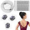 80Pcs Hair Nets for Buns -Black Ballet Bun Nets & Hair Pins for Girls & Women Invisible Bun Covers for Women's Hair 30Pcs 12Inch Nets and 50Pcs Hair Pins for Buns Ballet Bun Kit view 1