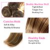 Blonde Human Hair Bundles Straight Bundles 20 22 Inch Unprocessed Brazilian Virgin Remy Hair 2 Bundle P30/613 Highlight Brown Straight Human Hair Extensions 100g/PC view 2