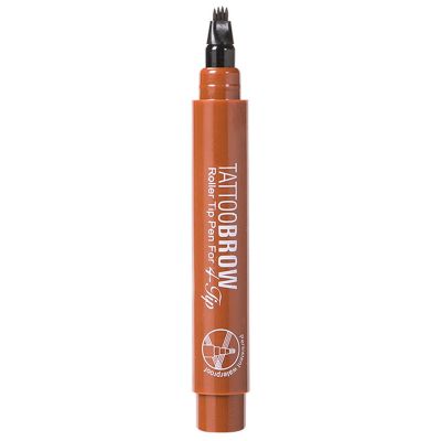 2-in-1 Magic Eyebrow Pencil | 2024 3D Waterproof Microblading Pen | 4-Fork Tip with Liquid Eyeliner | Natural Look (4 Colors)