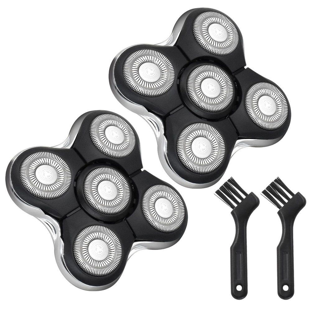 2 Pack Pro Head Shaver Replacement Blades Compatible with Remington Balder Pro Head Shaver Model XR7000, 5 Dual Track Heads for Remington Shaver, Precision Electric Shaving for Bald Men