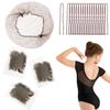 80Pcs Brown Hair Nets for Buns-Invisible Hairnets for Dance Buns with Bobby Pins 30Pcs 12Inch Brown Nets and 50Pcs Pins Ballet Bun Kit -Perfect for Dance & Secure Bun Covers for Women & Girls view 1