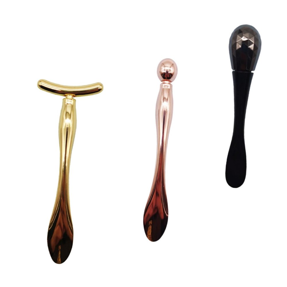 Gogogmee 3pcs Compact Eye Massager Mask Spoon Beauty Tools Sturdy Washable for Daily Skincare
