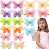 18 PCS Girls Butterfly Hair Clips,with Diamonds Glitter Barrettes Butterfly Non-Slip Hair Clips,Girls Hair Accessories for Birthday Christmas Day Gift (Color 2) view 1