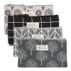 4 Pcs Canvas Cosmetic Bags Cosmetic Pouches with Zipper Makeup Bag Multi-Function Canvas Travel Pouch Vacation Travel Toiletry Bag for Women Girls, 4 Patterns view 1