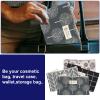 4 Pcs Canvas Cosmetic Bags Cosmetic Pouches with Zipper Makeup Bag Multi-Function Canvas Travel Pouch Vacation Travel Toiletry Bag for Women Girls, 4 Patterns view 3