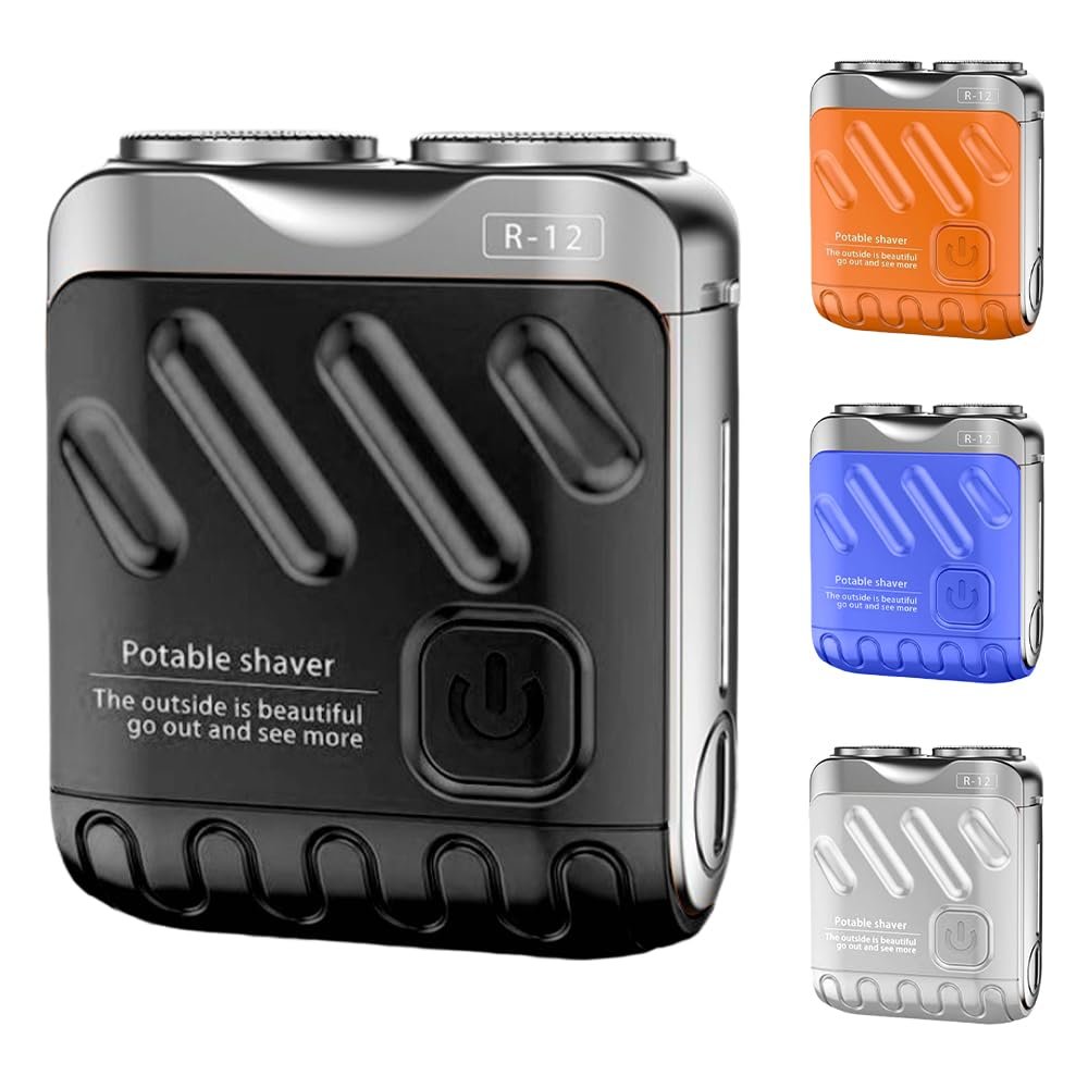 Luggage Electric Shaver, 2025 New Beard Shaver Mini and Portable Suitcase Design, Portable Razor Traveller Mini Shaving for Men Ipx7 Waterproof, Men's Favorite Portable Mini Electrict Shaver (Black)