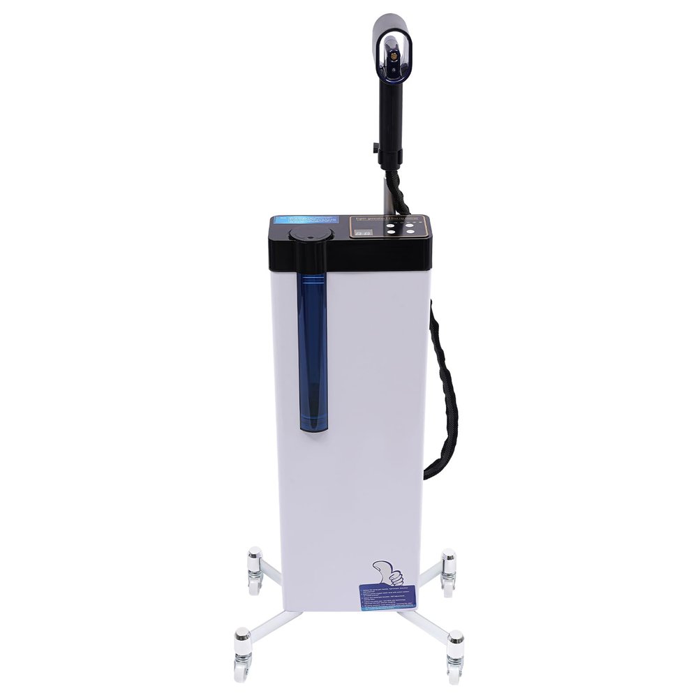 3 in 1 Hair Steamer, Adjustable Standing Nano Hair Steamer for Deep Conditioning, 1300W Vertical Beauty Salon Hair Dryers, Hair Hydration Sprayer Humidifier on Wheels for Hair Care Repair (White)