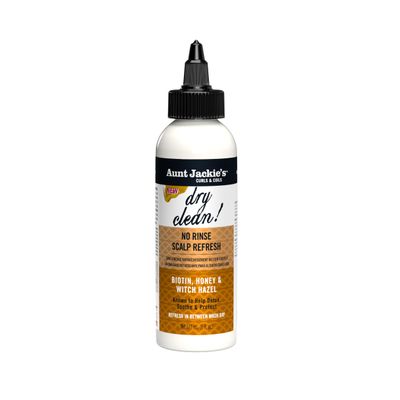 Aunt Jackie's Braid + Twist Collection Dry Clean! No Rinse Scalp Refresh  Detox and Moisturize Scalp with Witch Hazel, Scalposine, Biotin, and Honey  6 fl oz