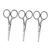BIUDECO 3pcs Professional Eyebrow Scissors Stainless Steel Nose Hair Cutting Tool Safety Vibrissa Scissors Precision Nose Hair Eyebrow Trimmer view 1