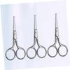 BIUDECO 3pcs Professional Eyebrow Scissors Stainless Steel Nose Hair Cutting Tool Safety Vibrissa Scissors Precision Nose Hair Eyebrow Trimmer view 3