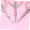 BIUDECO 3pcs Safety Stainless Steel Scissors for Facial Hair Nose Hair Eyebrow Trimmer Grooming Scissors view 3