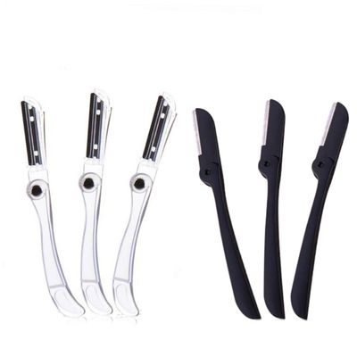 BIUDECO 6pcs Eyebrow Razor Safe Portable Facial Hair Remover for Women Easy to Use Eyebrow Trimmer Straight Blades Random