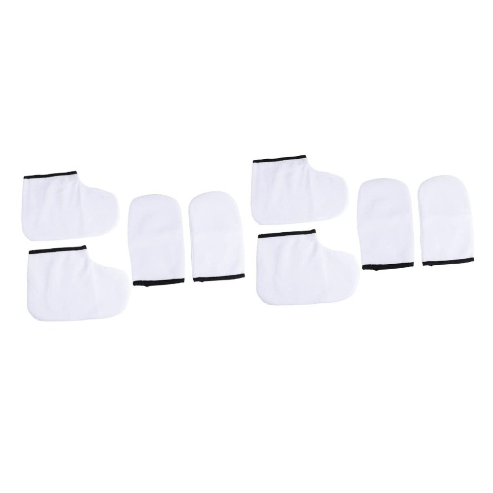 BIUDECO 8pcs Paraffin Wax Glove and Mitt for Hand and Foot Care Nourishing Comfortable and Material for Home and Salon Use