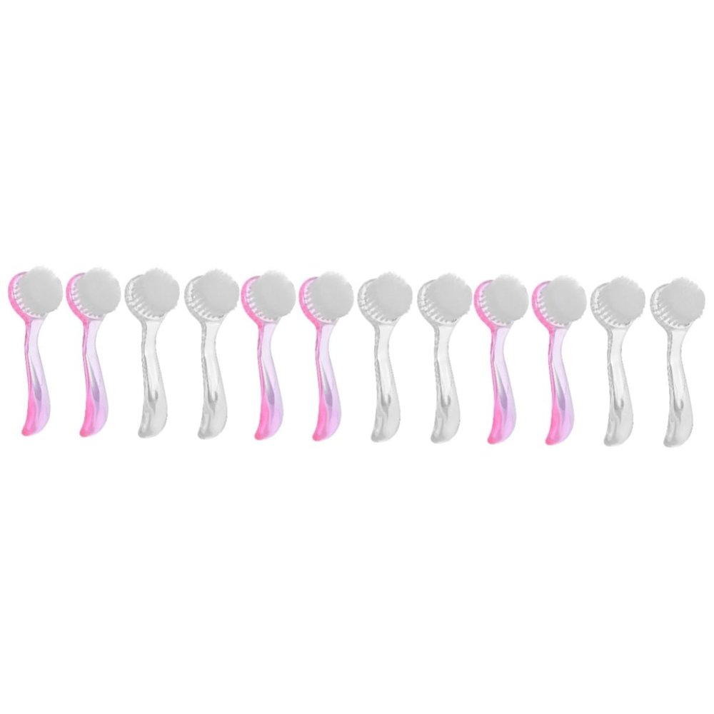 BIUDECO 12pcs Nail Brush with Non-skid Handle for Nail Cleaning Includes Soft and Stiff Bristles for Fingernail and Toenail Care Portable Design for Home and Travel