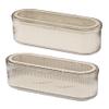 2PCS Makeup Sponge Holder with 4 Compartment, Clear Makeup Brush Holder with Lid, Cosmetics Organizer for Vanity, Bathroom, Bedroom Makeup Brush Holder with Lid Makeup Brushes Organizer Makeup Brush H view 1