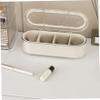 2PCS Makeup Sponge Holder with 4 Compartment, Clear Makeup Brush Holder with Lid, Cosmetics Organizer for Vanity, Bathroom, Bedroom Makeup Brush Holder with Lid Makeup Brushes Organizer Makeup Brush H view 3