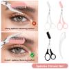 3 Pcs Eyebrow Trimmer Scissor, 2 in 1 Eyebrow Scissors with Comb, Non-Slip Stainless Steel Eyebrow Trimming Scissors Upgrade Eyebrow Cutter Eyebrow Scissors Makeup Tool for Women Men view 3