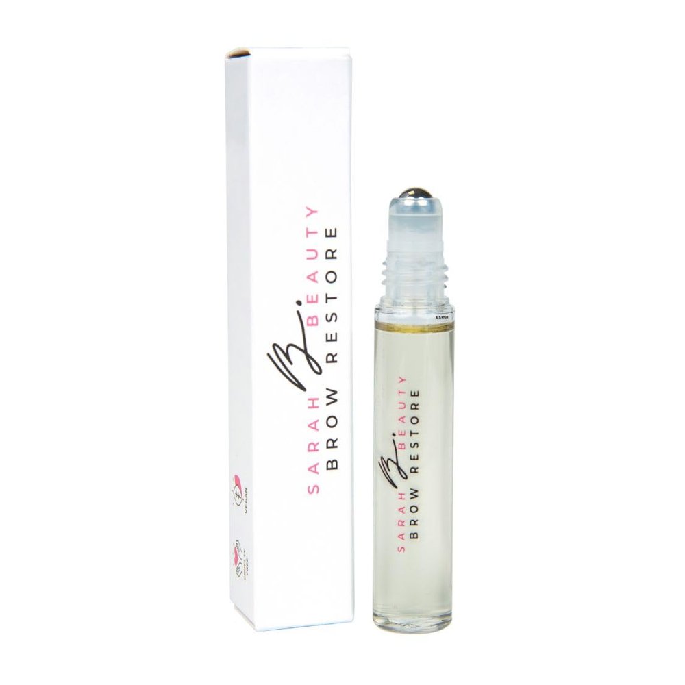 SARAH B. BEAUTY Brow Restore Vegan Eyebrow Growth Serum - Natural Brow Enhancer for Fuller, Thicker Brows | Fast Brow Regrowth & Hair Restoration Treatment | Cruelty-Free | 0.33 fl Oz