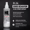 IGK GOOD BEHAVIOR 4-in-1 Prep Spray | Full + Travel Size | Gently Detangles, Controls Frizz for 24 Hours, Heat Protection & Shine | Weightless Formula for Smooth Hair view 3