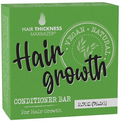 Conditioner Bar for Hair Growth. Eco Friendly, Vegan, Color Safe, pH Balanced. Solid Conditioner Bar Equal To 3 Liquid Bottles. Zero Plastic, USA Made, Strengthening & Dry Hair Relief