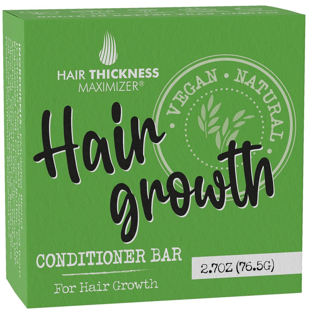 Conditioner Bar for Hair Growth. Eco Friendly, Vegan, Color Safe, pH Balanced. Solid Conditioner Bar Equal To 3 Liquid Bottles. Zero Plastic, USA Made, Strengthening & Dry Hair Relief