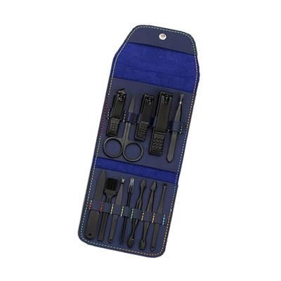 BIUDECO 1set Professional Nail Clipper and Trimmer Manicure and Pedicure Tools Navy for Home and Travel Use