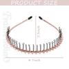 Framendino, 6 Pack Metal Head Bands Crystal Headband Teeth Comb Hairbands Hair Hoop Rhinestone for Women Accessories view 2