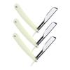 BIUDECO 6pcs Manual Beard Shaver Safe Hair Shaving Tools for Men White Barber Razor Holder for Easy and Clean Grooming for Beard and Eyebrow Care view 1