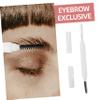 BIUDECO 4pcs Dual-ended Eyebrow Brush and Eyelash Comb Compact Brow Grooming Tool Soft Bristles for Eyebrow and Eyelash Extensions Lightweight Makeup Applicator for Women view 2