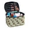 Poetesant Cosmetic Pouch for Women Cute Yak Print Makeup Bags Large Capacity Travel Make Up Case Organizer with Handle Floral Print Toiletry Bag Portable Travel Pouch view 2