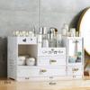 A1DFDFGOQSFG Cosmetic Simple Plastic Storage Box Finishing Cosmetic Compact Cassette Drawer Shelf Household Dresser Skincare Cosmetic Case White view 2