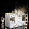 A1DFDFGOQSFG Cosmetic Simple Plastic Storage Box Finishing Cosmetic Compact Cassette Drawer Shelf Household Dresser Skincare Cosmetic Case White view 3