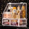A1DFDFGOQSFG Net Red Dustproof Cosmetics Storage Box Desktop Racks Lipstick Skin Care Products Acrylic Transparent Dressing Table Finishing Box [Extra Money] Dust Flip Box view 4