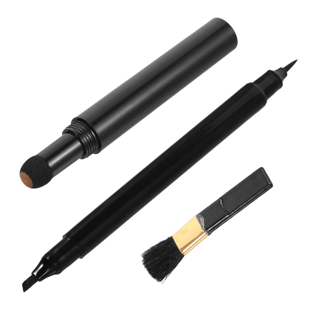 BIUDECO 1set Beard Filling Pen Kit with Brush Dual-headed Beard Pencil for Filling and Grooming Deep Comfortable Application for Groomed Look