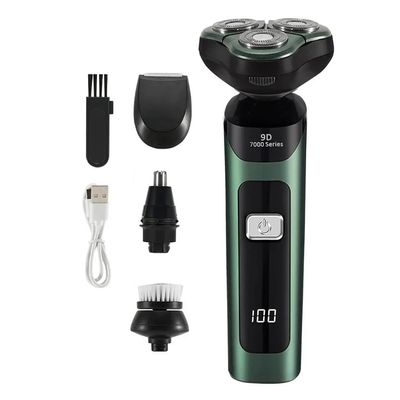 Head Shavers for Bald Men, 4 in 1 Electric Shaver LCD Digital Display Three-Head Floating Razor Rechargeable Smart Razor Waterproof Shaver Type-C Charge