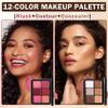 AOAZXBB 12 Colors Cream Blush Palette Cream Concealer Foundation Palette,Natural Matte Face Makeup Palette with Brush view 2