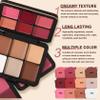 AOAZXBB 12 Colors Cream Blush Palette Cream Concealer Foundation Palette,Natural Matte Face Makeup Palette with Brush view 4