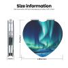 STVYUKL Mini Folding Compact Mirror Pocket Travel Makeup Mirror with 2 X 1x Magnification Northern Lights Portable Folding Small Pocket Mirror for Women Handbag Purse Heart Shape view 3