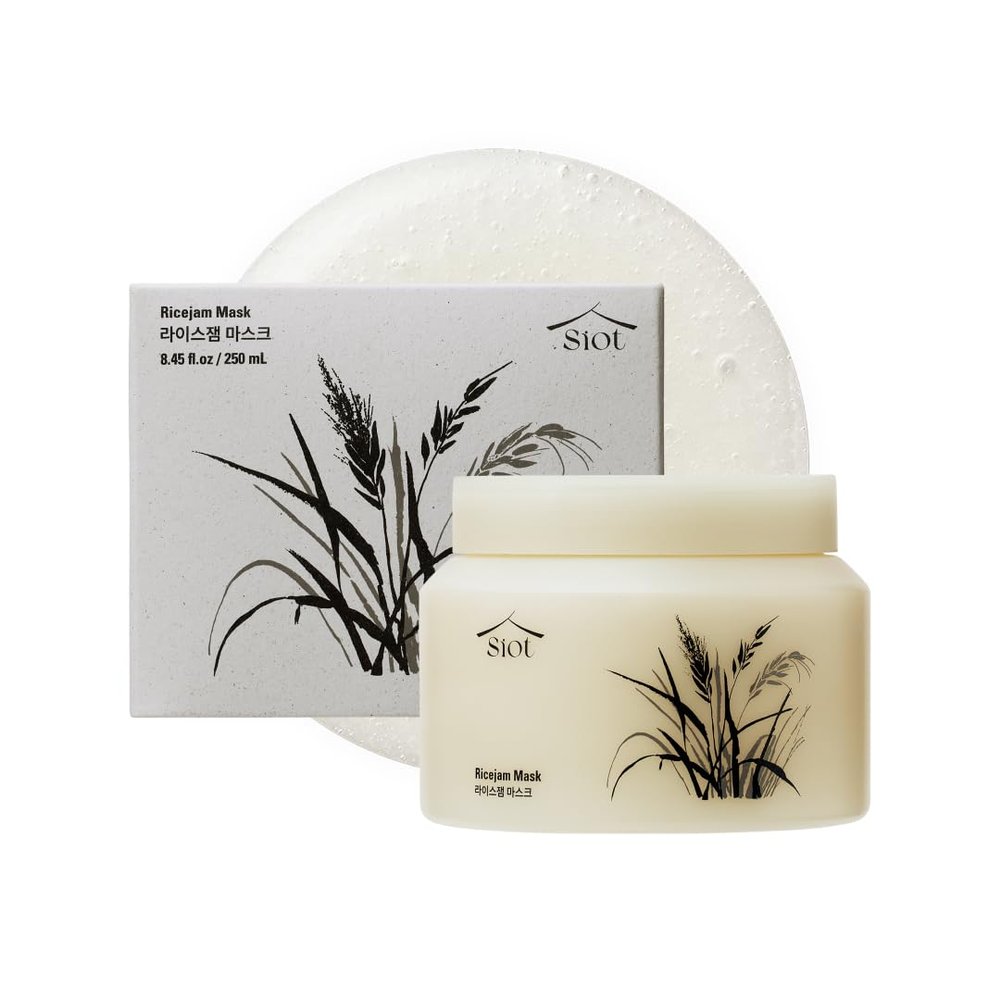 SIOT Rice Jam Mask 8.45 Ounce Korean Icheon Rice Face & Body Mask for Deep Cleansing, Hydrating, & Radiant Skin Natural Moisturizing & Purifying Skincare, Smooth & Soft Skin Treatment