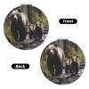 STVYUKL Mini Folding Compact Mirror Pocket Travel Makeup Mirror with 2 X 1x Magnification Mother Bear and Her Cubs Portable Folding Small Pocket Mirror for Women Handbag Purse Round Shape view 2