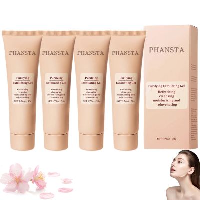 Purifying Exfoliating Gel, Facial Exfoliator Cleanser, Deep Cleansing Face and Body Exfoliating Scrub Gel, Moisturizing Cleanses Skin Give Cleans Dirt & Oils (4 Pack)
