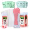 Roll on Waxing Kit for Women and Men - Sensitive Skin Wax Roller With Paper, Warmer, Rose Soft Wax, Pre and After-wax Treatment view 1