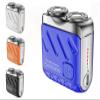 Beard Shaver Mini and Portable Suitcase Design, Shaver Mini and Portable Suitcase Design Double-Ring Magnetic Cutter, 2024 Men's Favorite Portable Mini Electrict Shaver,Blue view 1