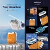 Beard Shaver Mini and Portable Suitcase Design, Shaver Mini and Portable Suitcase Design Double-Ring Magnetic Cutter, 2024 Men's Favorite Portable Mini Electrict Shaver,Blue view 2