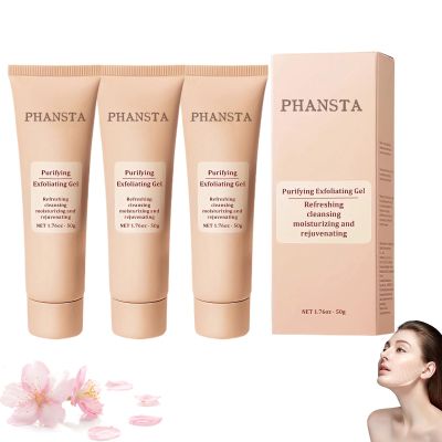 Purifying Exfoliating Gel, Facial Exfoliator Cleanser, Deep Cleansing Face and Body Exfoliating Scrub Gel, Moisturizing Cleanses Skin Give Cleans Dirt & Oils (3 Pack)