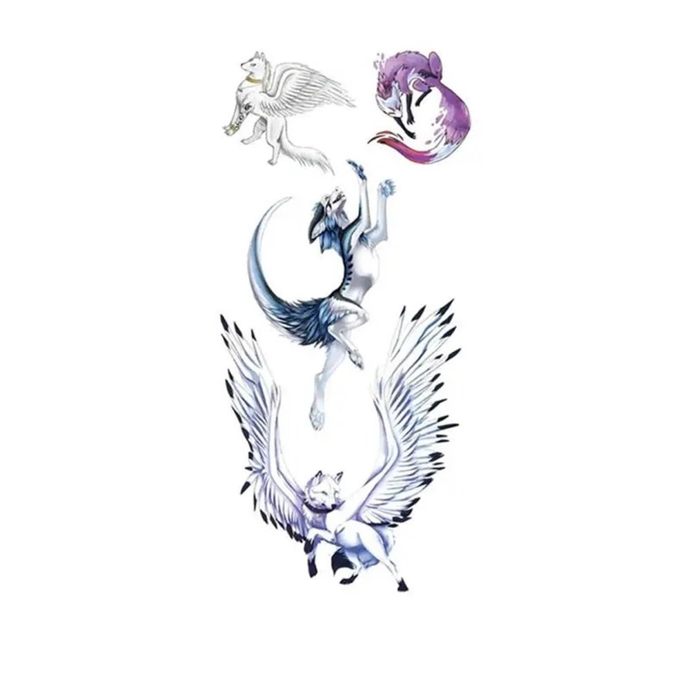2PCS Waterproof Temporary Tattoo Sticker Roses Flower Pattern Flower Arm Body Art Big Large Fake Tattoo(002)